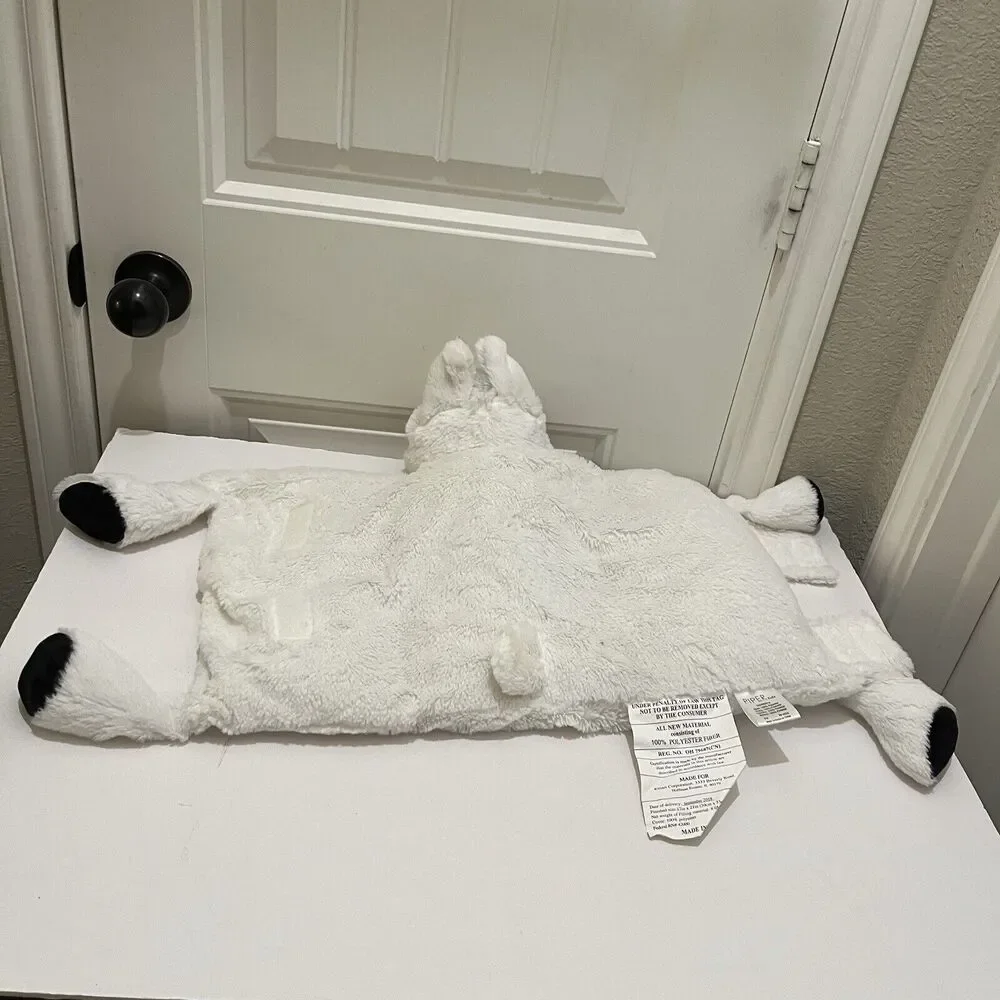 Piper Kids White Llama Plush Pillow Pet Foldable Cuddly Travel Friend 12